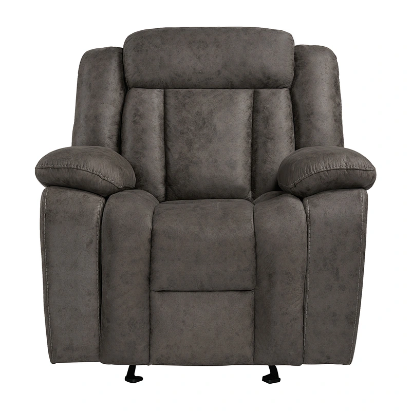 New living room furniture dark gray high quality beautiful comfortable velvet multifunction recliner sofa chair