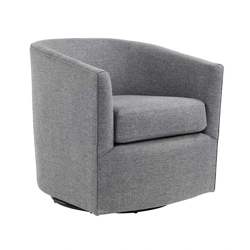 2019 hot selling furniture Modern round simple Dark grey fabric backrest with armrests rotating living room seat chair