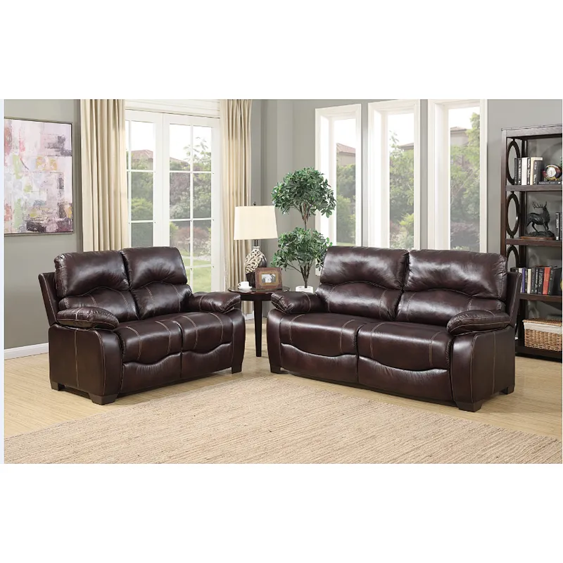 Frank Furniture European Style Leather Air Comfortable Home Living Room Sofa Set