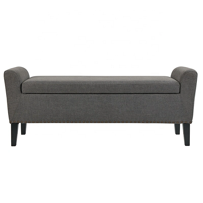 Hot Sale  Square   Bench Chair Wooden  Ottoman with Storage