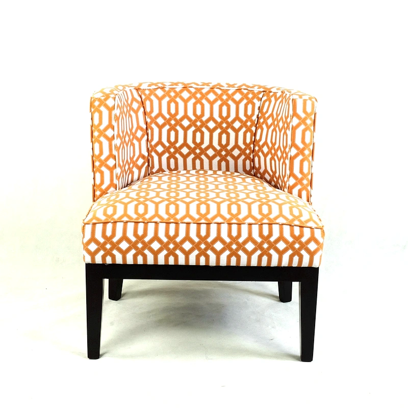 Frank Furniture American Style Accent Chair Living Room Low Back Customized Fabric Wooden Frame Chair