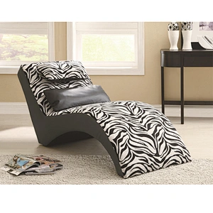 Frank Furniture Modern Living Room Chaise Design Two Tone Zebra Couvre Chaise Luxury Chaise Lounge