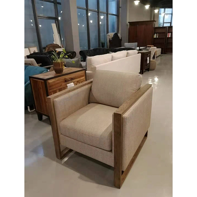 Frank Furniture 2019 New Model Sofa Chair Wooden Frame Soft Upholstery Accent Lounge Chair