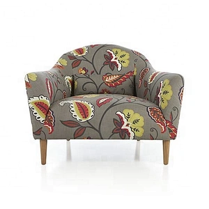 Frank furniture Fabric Accent Chair Modern Style Single Sofa Living Room Wooden Lounge Armchair