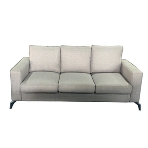 Gray soft cloth with beautiful foam nails modern style high quality double seat living room sofa
