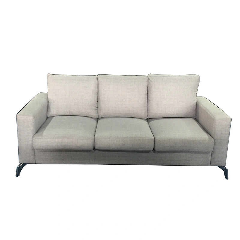 Gray soft cloth with beautiful foam nails modern style high quality double seat living room sofa