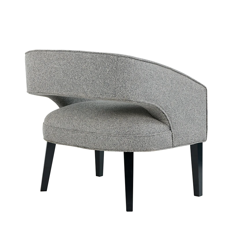 Light gray modern simple and comfortable style pure wooden footstool high quality living room seat chair