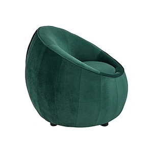 Modern Designs Furniture Popular Green Velvet Upholstery Round Single Seat Accent Chair for Living Room