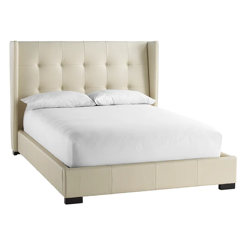Frank Furniture hot sale high quality bedroom furniture fashion velvet fabric bed head high back hotel loveseat bed
