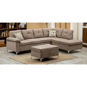 2019 new model l shaped sofa living room corner sectional   wholesale sofa with ottoman American  European style sofa