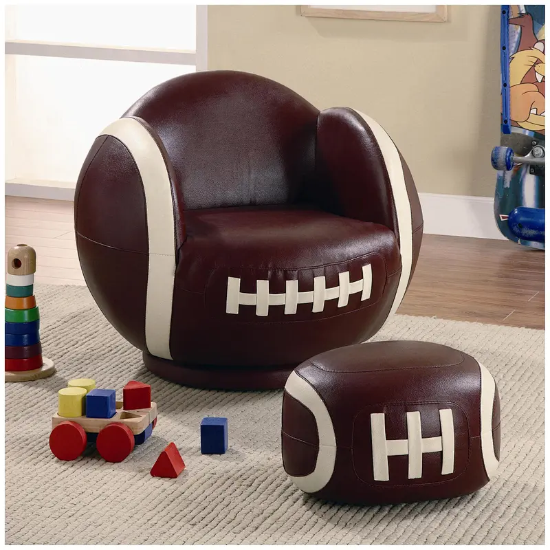 Best selling fashion and comfortable large indoor soccer basketball stylechair&ottoman living room sofa furniture hotel chair