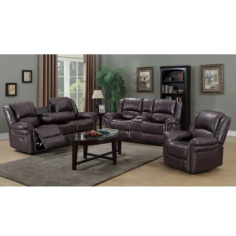 Modern design sofa set 7 seater luxury simple leisure leather sectional modern sofa set for living room
