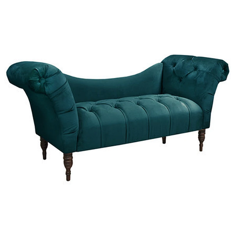 High quality products solid blue color Modern fashion  loveseat sofa chair