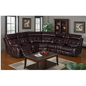 Frank Furniture 2019 Hot sale Modern style sofa reclining air leather Corner recliner sofa