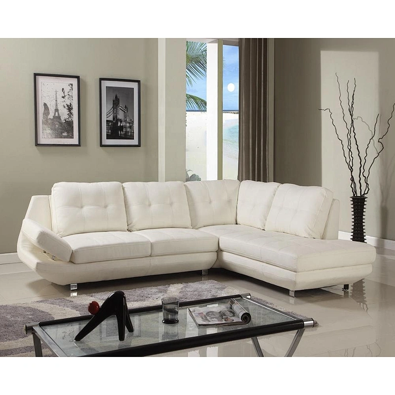 High quality light brown soft ant burlap cloth with metal feet comfortable cushion living room large sectional sofa