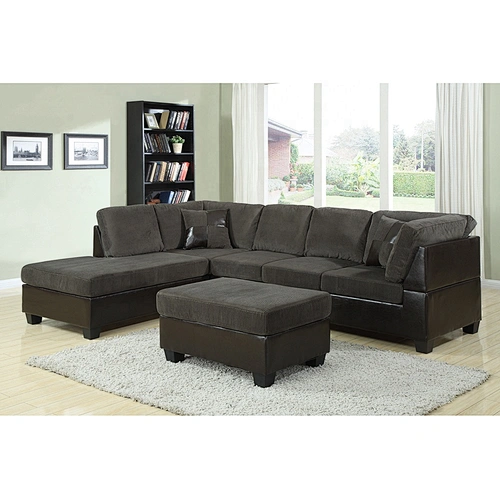 Factory modern leather and fabric sectional sofa living room sofas lifestyle sofa and sofa sets for office design L shape