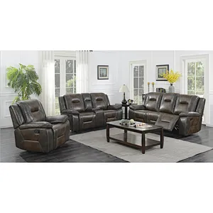 Frank Furniture Antique American Style  Sofa Set Leather Recliner Home Living Room Recliner Sofa