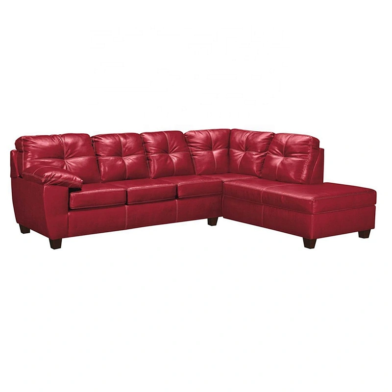 New fashion sofa cover L shape leather and fabric sofa for living room furniture sofa set 7 seater