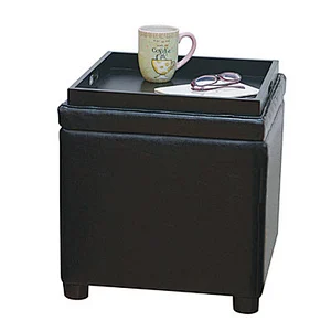 Factory modern storage ottoman leather and fabric ottoman stool ottoman bench