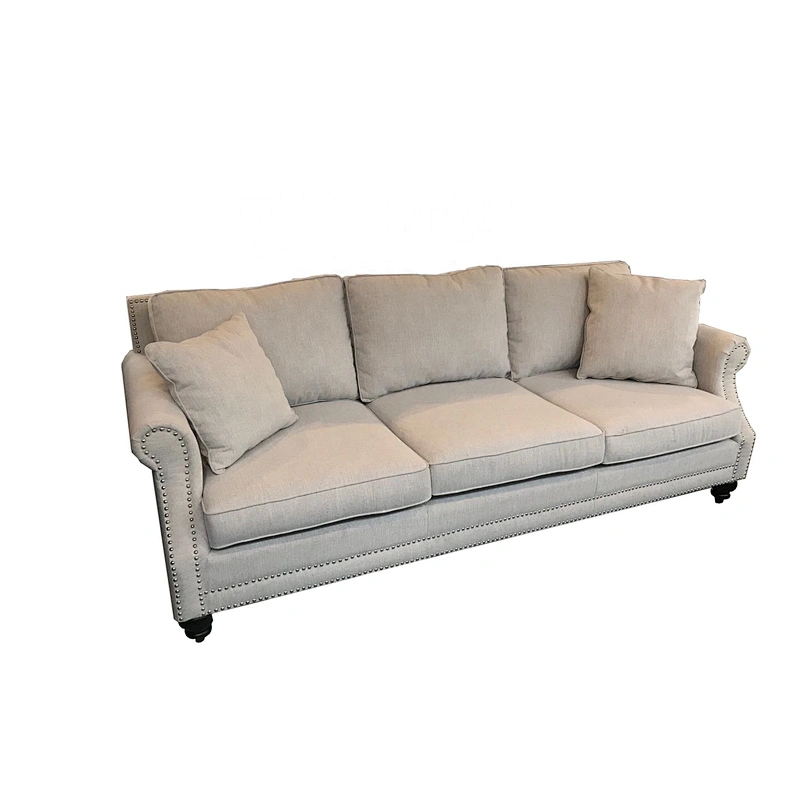 Factory Supplier High Quality  Living Room Furniture Solid Wood Sofa With Three-seat
