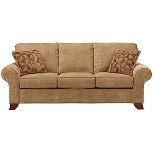 Hot selling Orange solid wood feet high quality modern simple design living room three sponge sofa