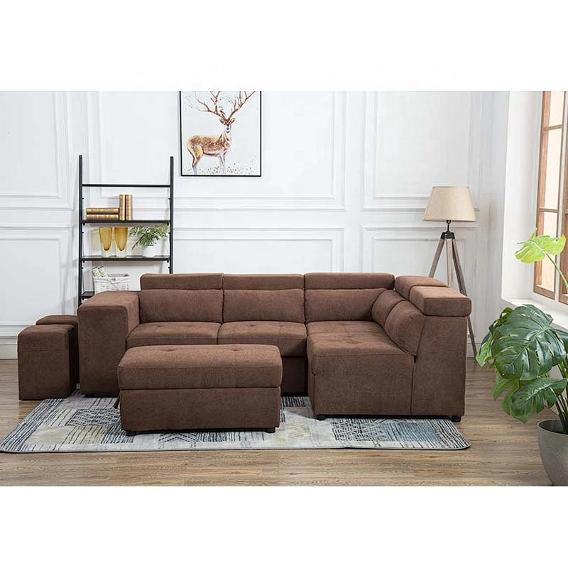 Modern Home Sofa Furniture for Living Room Portable Corner Bed Folding Sofa Bed