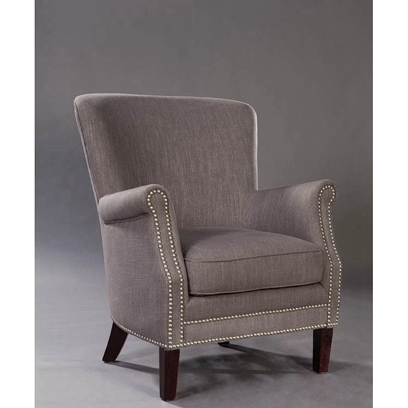 American Rural Customized Fabric Arm Accent Chair Wooden Chair