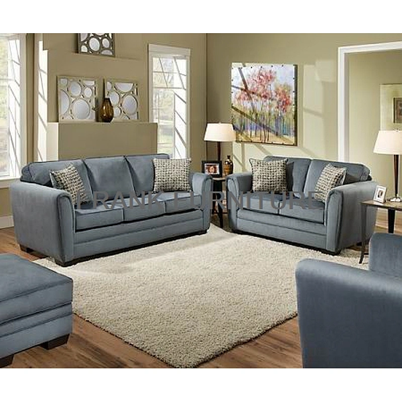 Modern brown 3+2 combination soft and comfortable linen sponge wooden living room furniture sofa set
