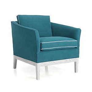 Fabric Accent Chair Modern Style Comfortable Seat Single Armchair Living Room Wooden Frame Armchairs