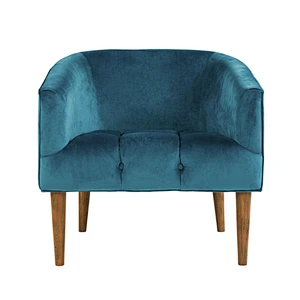 Living room furniture Dark blue modern beautiful luxury style pure wooden footstool high quality chair