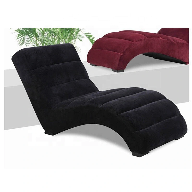 Modern chaise design black fabric bendroom chaise lounge for living room furniture chaise chesterfield