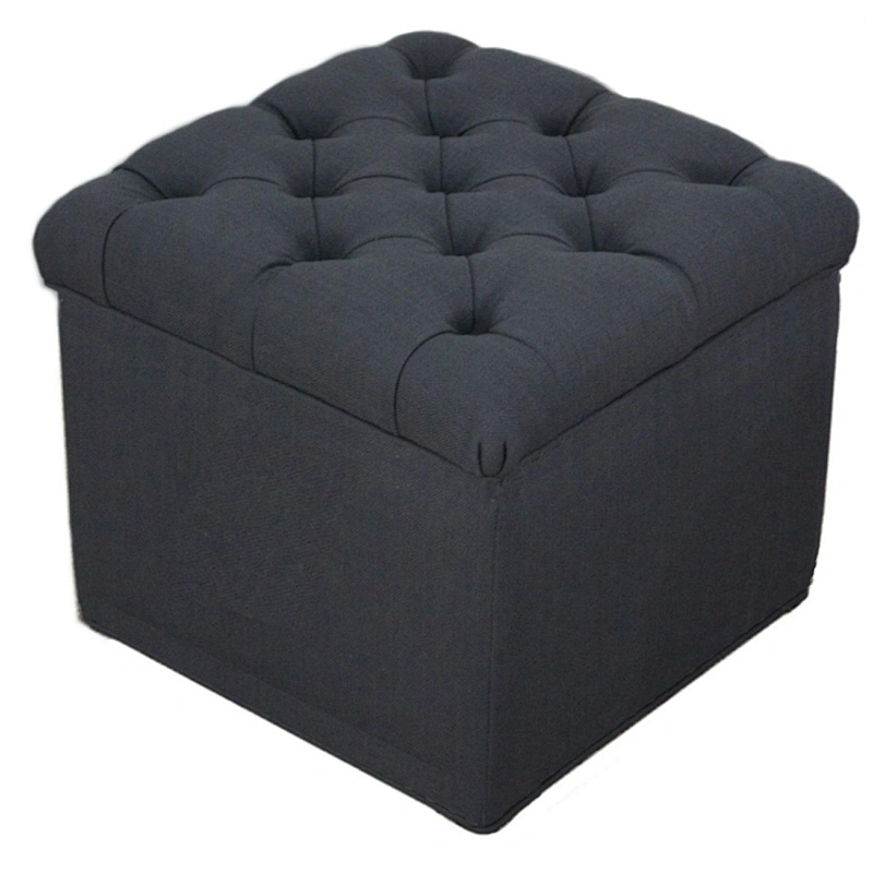 Frank Furniture Hot Selling Ottoman Stool Storage Pull Back Top Fabric Functional Shoe Ottoman Storage Bench