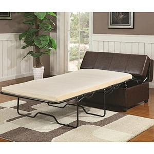 Black leather modern simple high quality portable home small living room Ottoman bed