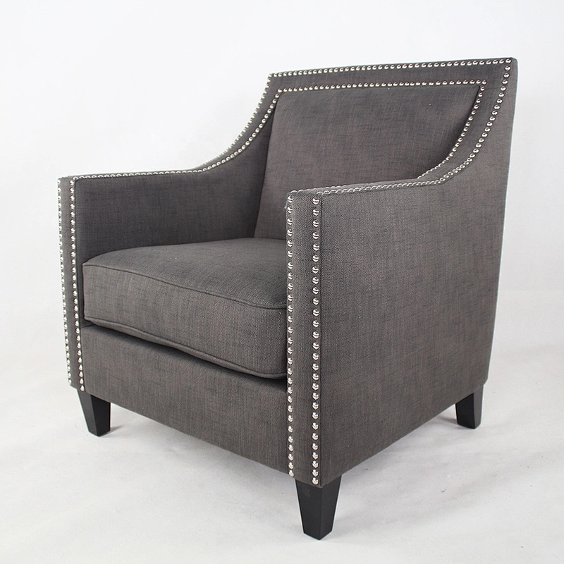 Home furniture armchair with nail living room furniture chairs fabric leisure chair