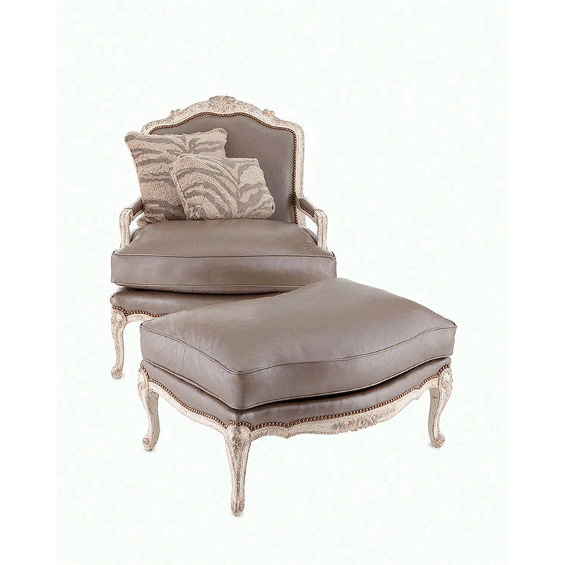 Fabric home furniture accent chair with ottoman hot welcome design