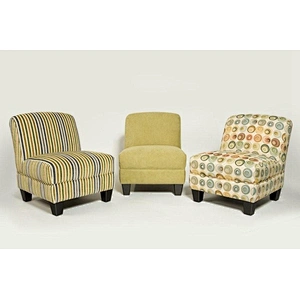 Frank Furniture Retro Striped Fabric Armchair Accent Chair Living Room Chair