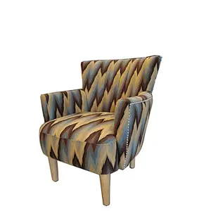2019 Newest simple and generous modern style high quality beautiful printing chenille chair
