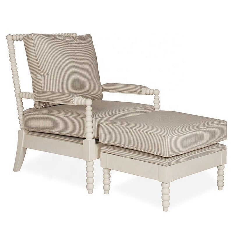 Fancy new modern lisure chair living room lounge chair with ottoman in door fabric chair and ottoman set