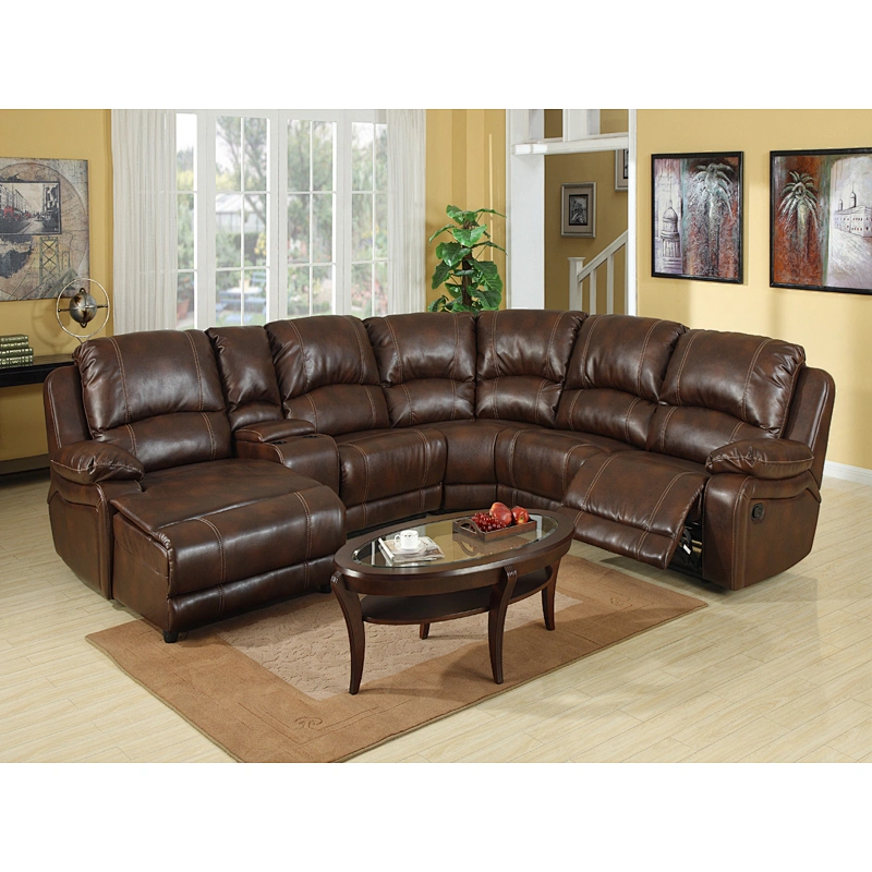 wholesale furniture chian Modern European style leather sectional sofa recliner