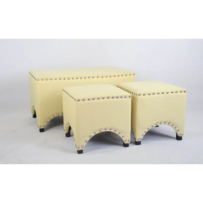 Wholesale Unique design fashion dice leather ottoman bench for living room