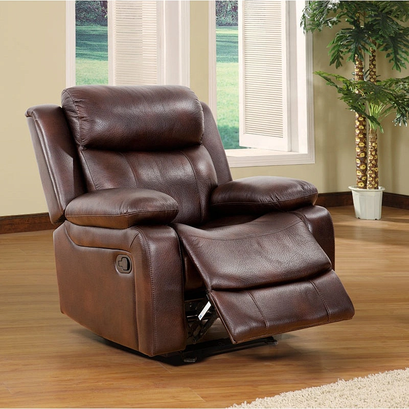 Wholesale price leather high quality luxury style  living room furniture single recliner sofa