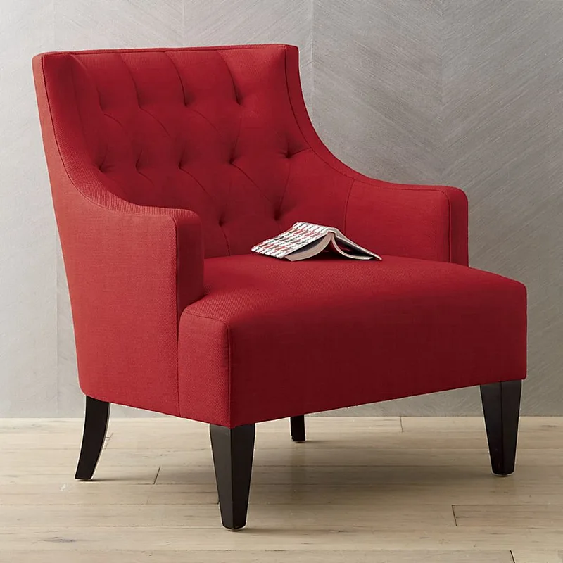 High end PU leather fabric armchair Italy Style modern design single chair sofa
