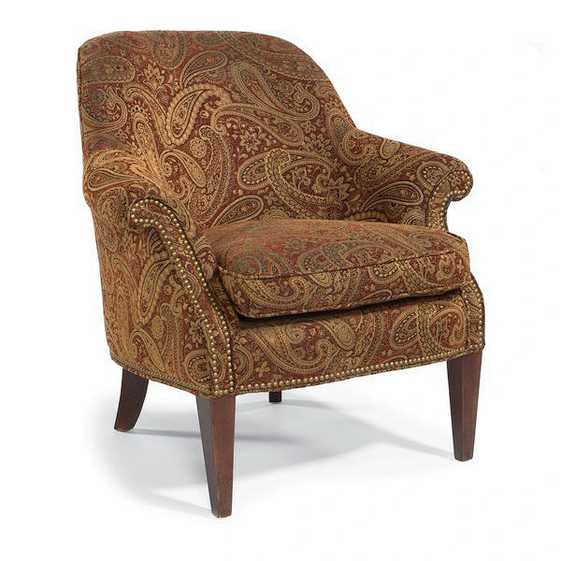 Frank Furniture Retro Nail Embellishment Armchair Accent Chair Living Room Leisure Chair