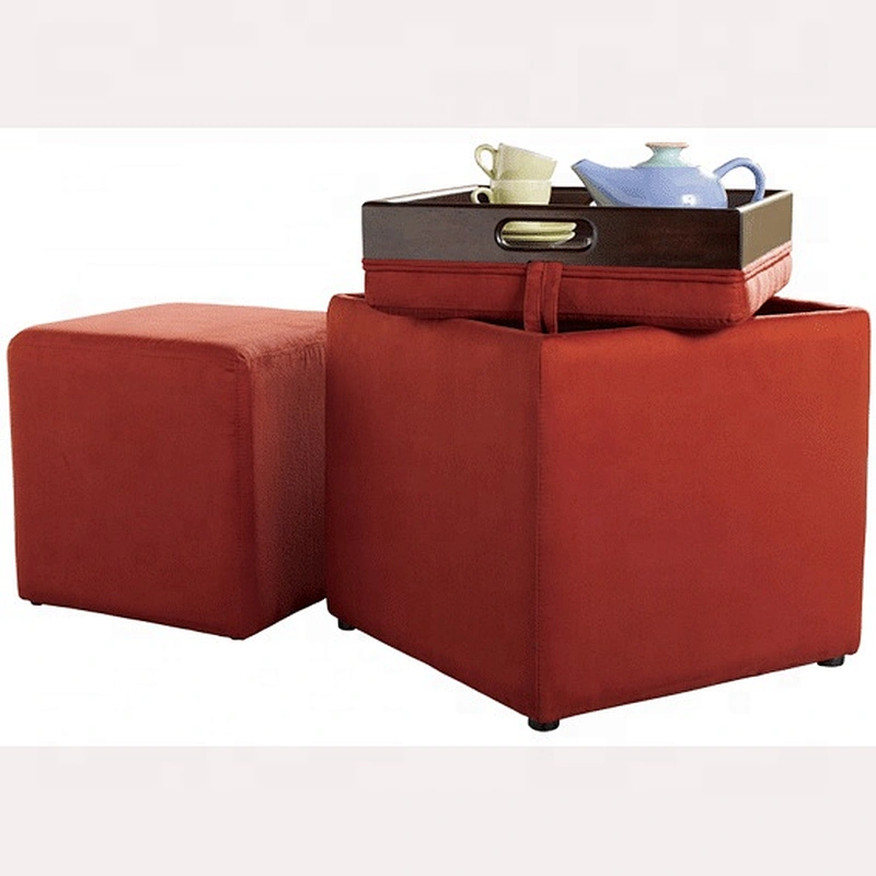 Factory modern storage ottoman leather and fabric ottoman stool ottoman bench