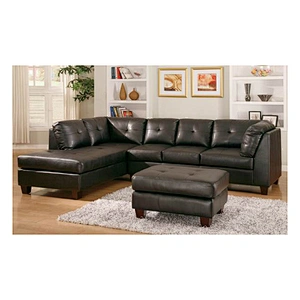 Frank furniture big size sectional sofa with chaise lounge corner leather sofa modern sectional sofa set with storage ottoman