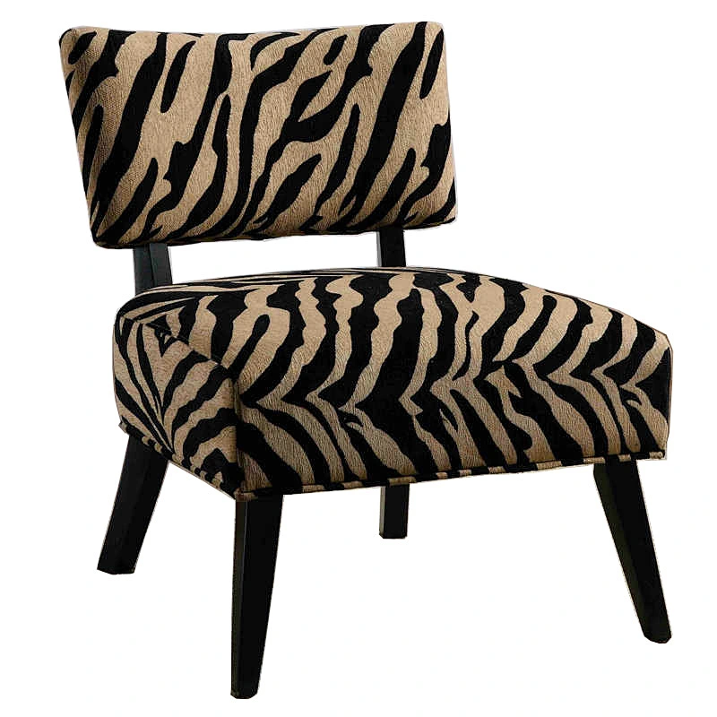 2019 Newest simple and generous modern style high quality beautiful printing chenille chair