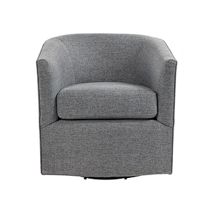 Cheap Price Living Room Furniture  Grey Linen Material Simple Rotatable Sofa Chair