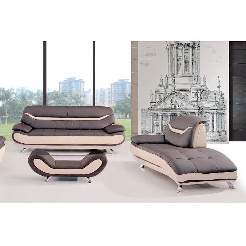 Modern elegant luxury indoor leather chaise lounge