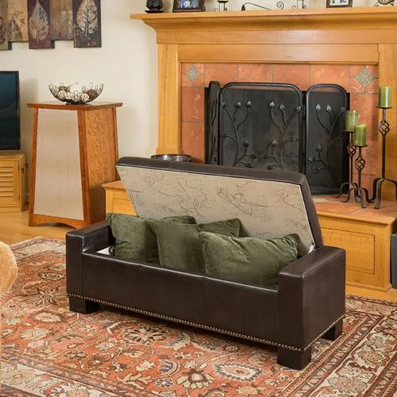 Wholesale Cheap popular PU Storage ottoman/furniture ottoman