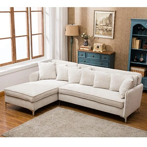 New Fashion Fabric Style Sofa Set Design Living Room Fabric Corner Sofa